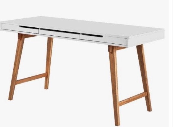 Nieuw in de Doos Home Affaire Allerup Bureau Wit/Hout, Huis en Inrichting, Bureaus, Ophalen, Hout, Nieuw, Overige merken