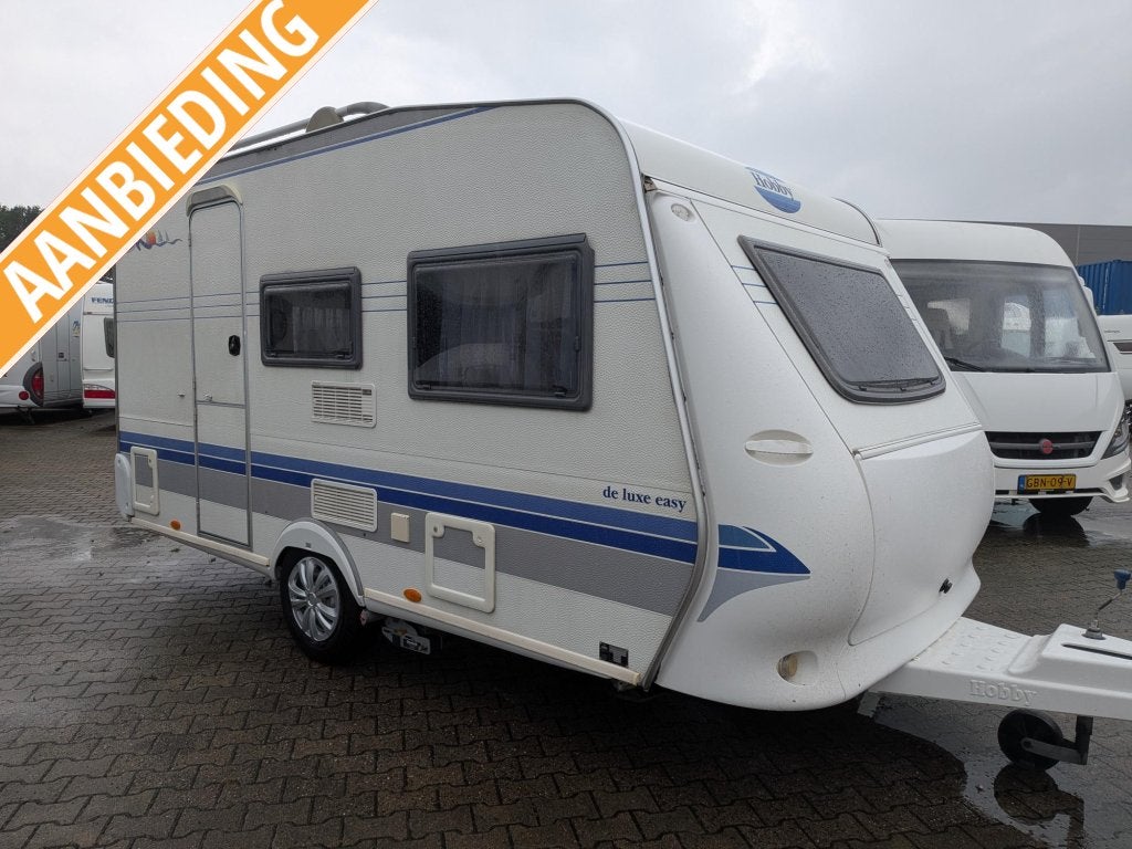Hobby de Luxe 400SF Nu alle caravans in prijs verlaagd!, Caravans en Kamperen, Hobby, Treinzit, 750 - 1000 kg, 4 tot 5 meter