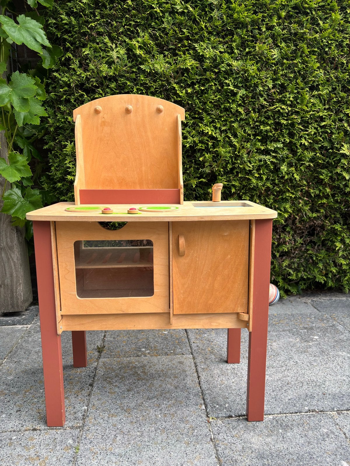 Houten Speelkeuken met Oven en Kookplaat, Ophalen, Gebruikt, Hout, Speelkeuken