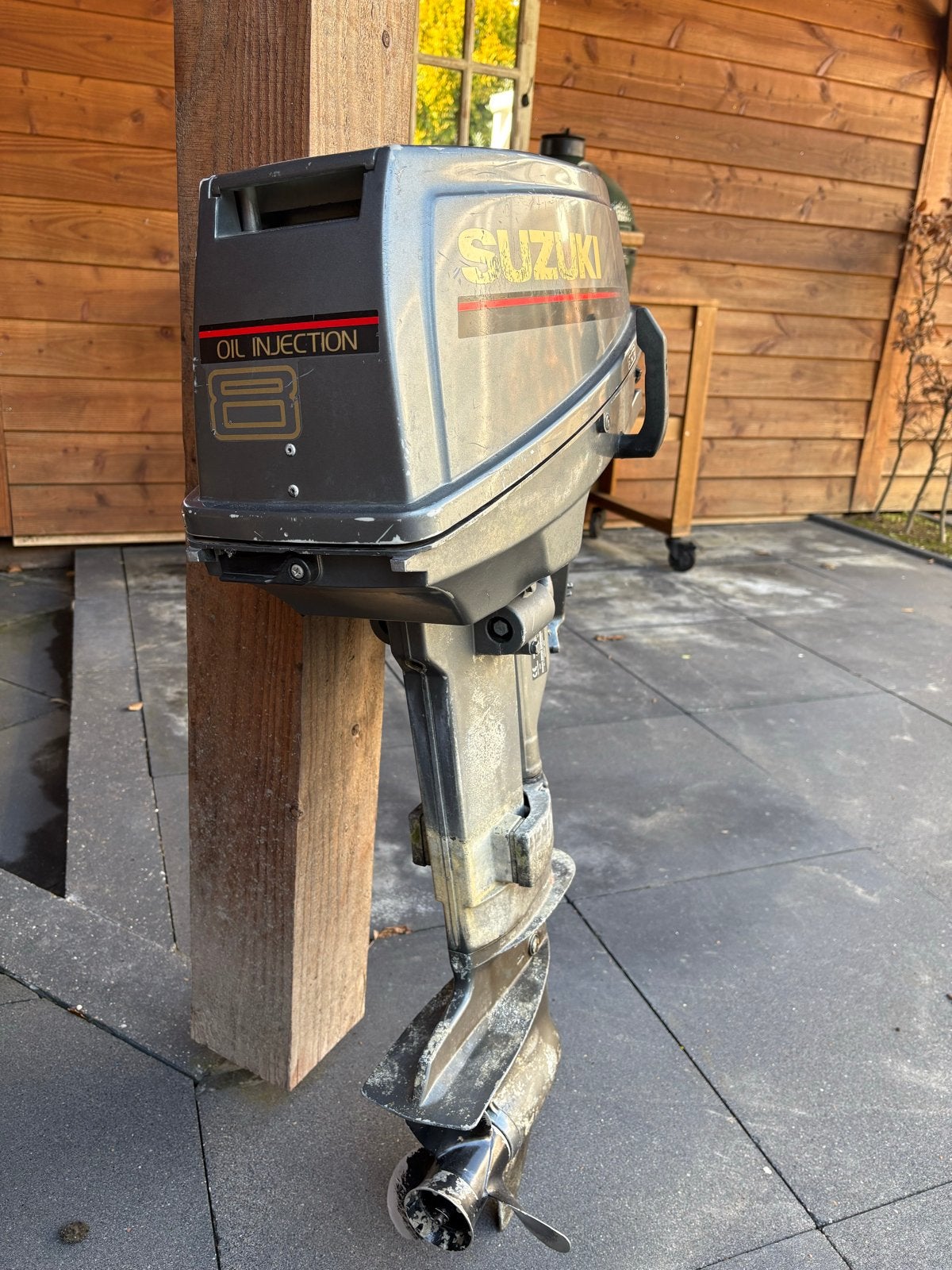 Suzuki 8 PK 2 Takt Buitenboordmotor incl tank, Gebruikt, 5 tot 10 pk, Ophalen of Verzenden, Buitenboordmotor