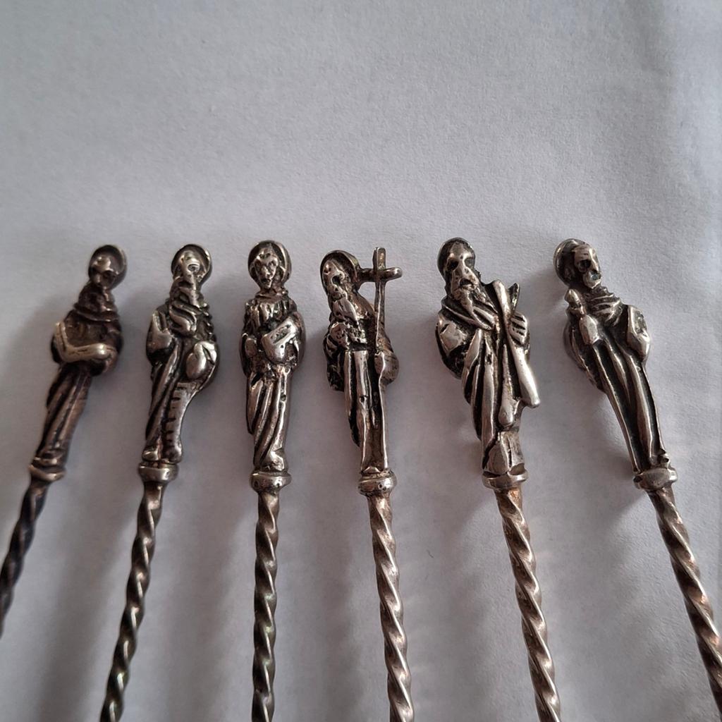 Zilveren apostelen lepeltjes..zwaartje gemerkt zilver., Ophalen of Verzenden, Zilver