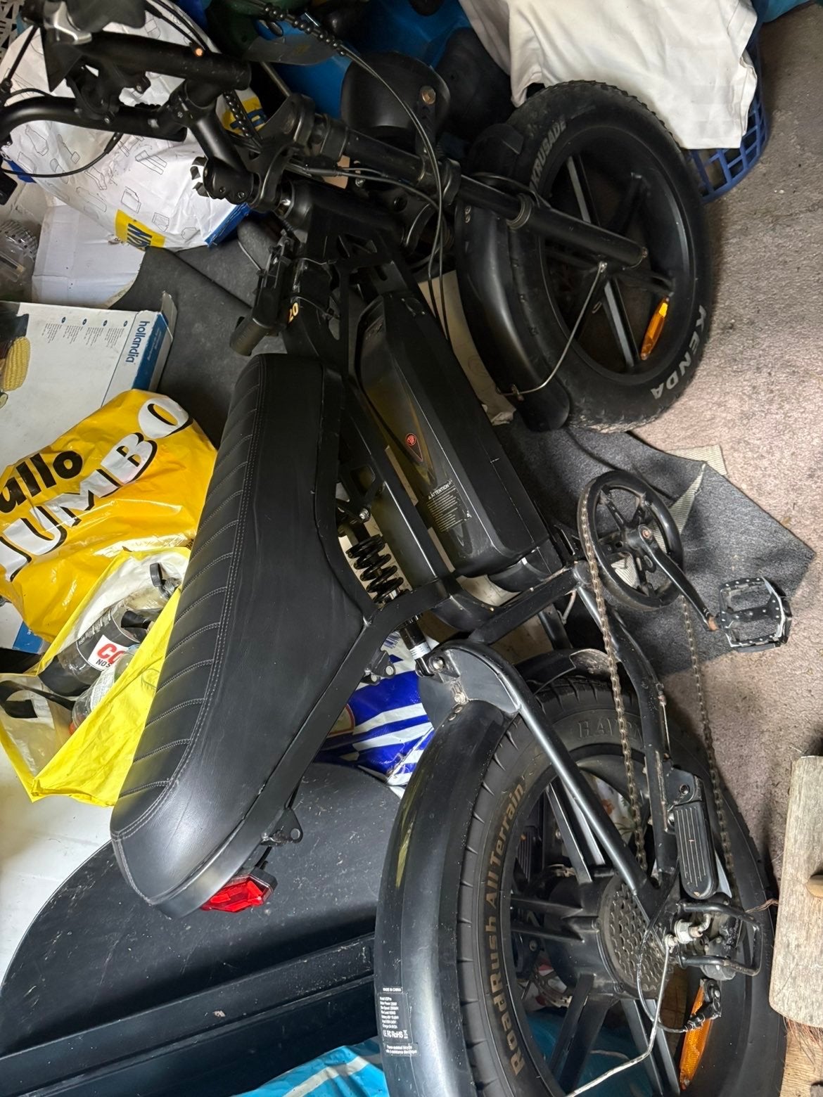 Stoere Fatbike E-bike met dikke banden, Gebruikt, Versnellingen, Minder dan 49 cm, Schijfrem