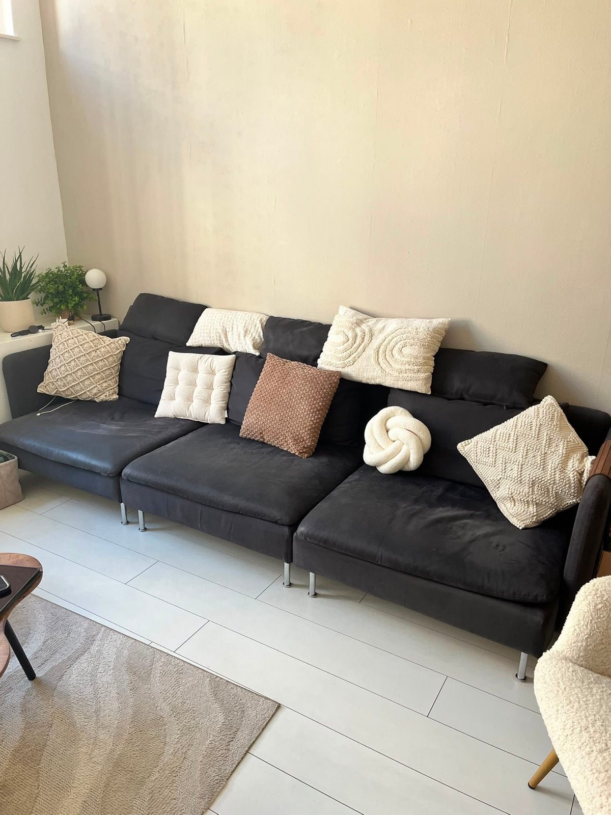 Bank met afneembare hoes in andere kleur, Ophalen, Gebruikt, Driepersoons, 75 tot 100 cm