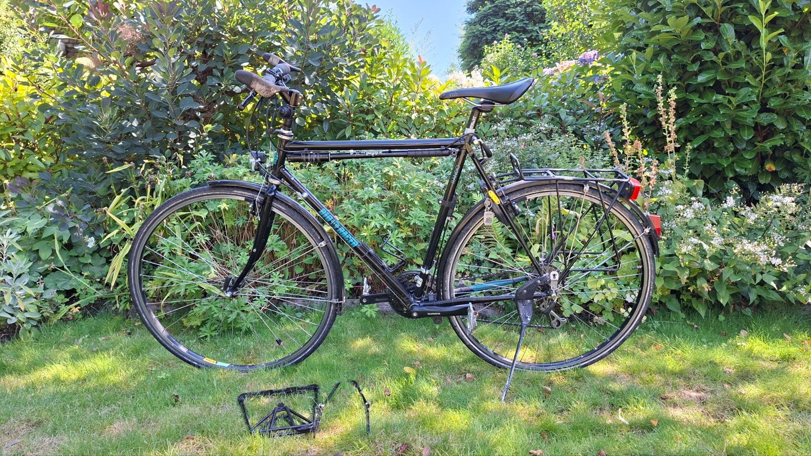 Robuuste Bio Racer trekkingfiets - Shimano, Schwalbe, Fietsen en Brommers, 28 inch, Gebruikt, Velgrem, 57 tot 61 cm