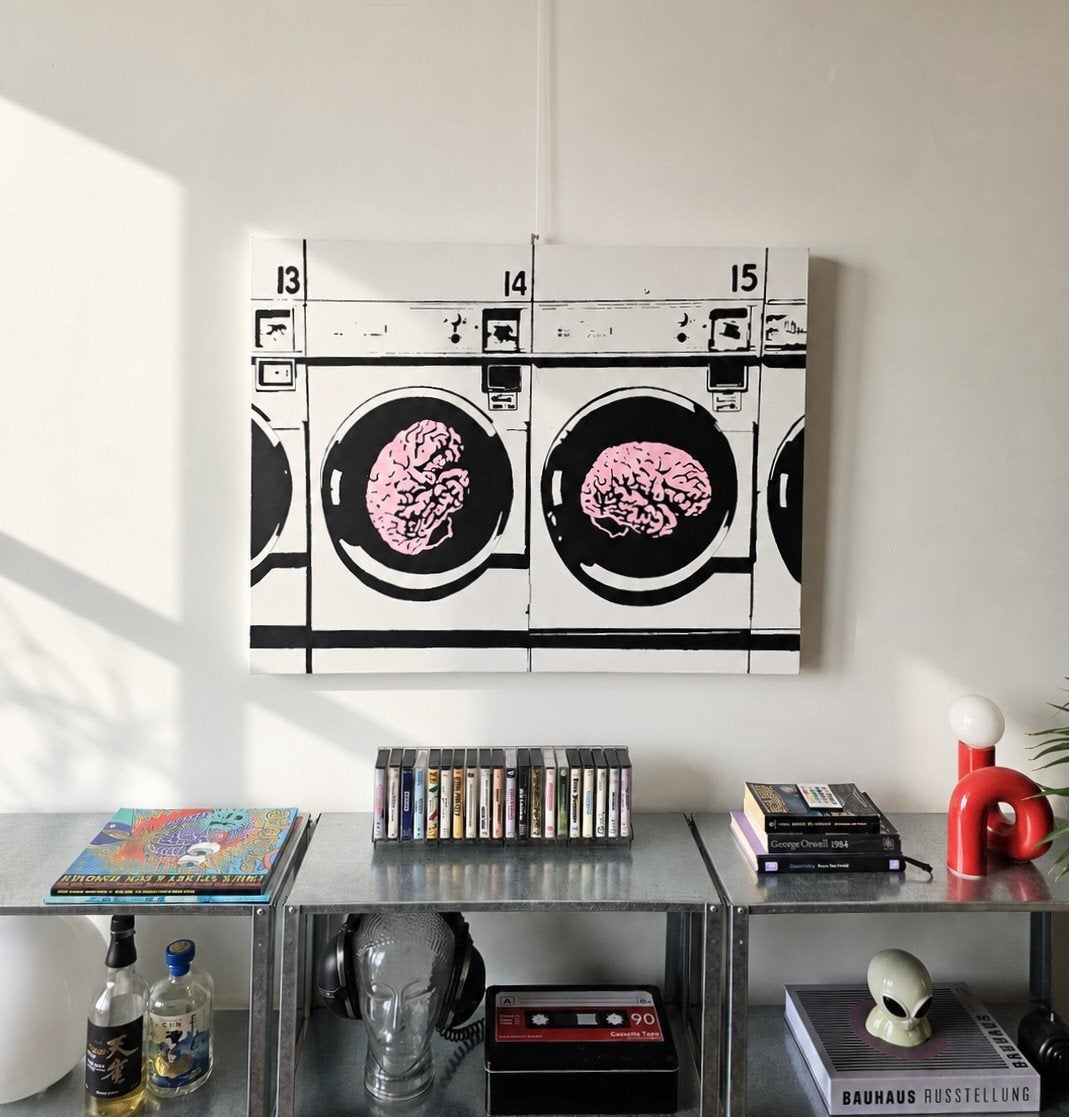 Schilderij brainwash, Ophalen, 25 tot 50 cm