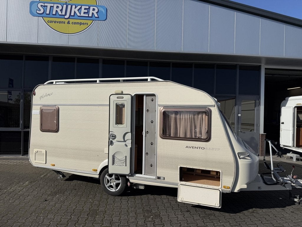 Avento Excellence 465 TF Fransbed + Zit + WC + 1e Eigenaar!!, Caravans en Kamperen, Schokbreker, Avento, Bedrijf, Treinzit