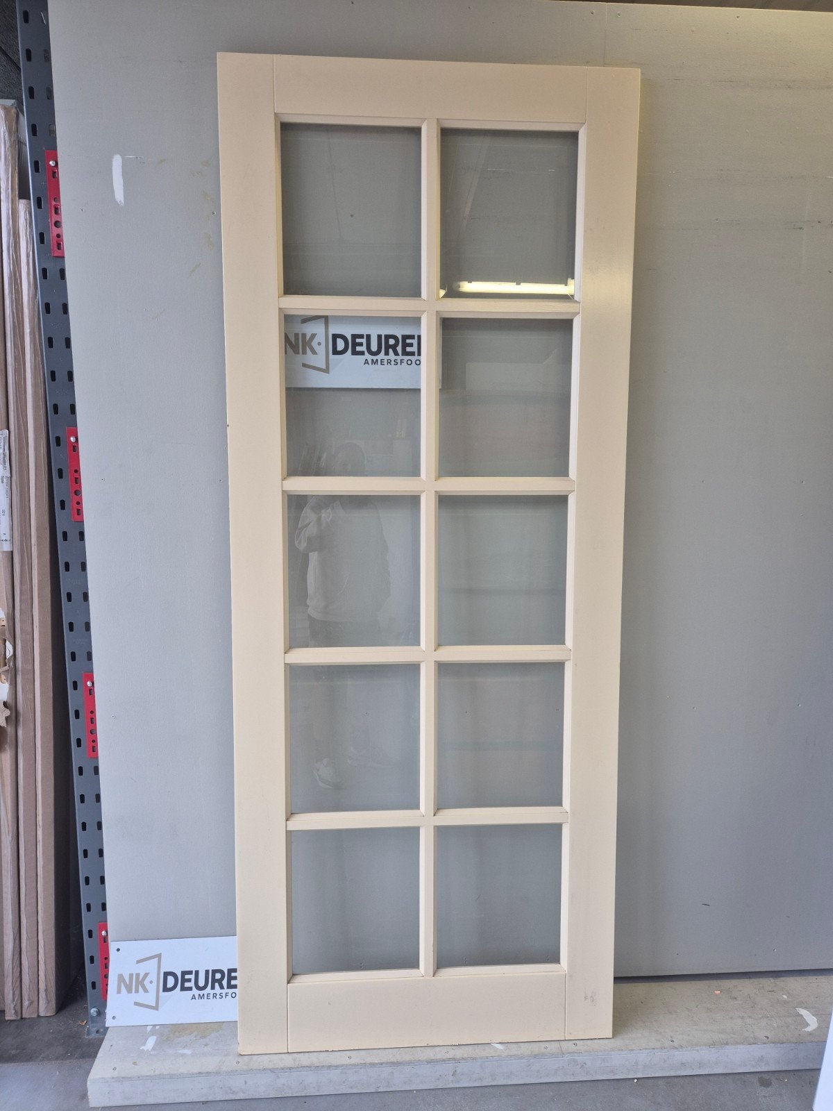 10 ruits Stomp deur facetglas (93x231,5) nr78, 80 tot 100 cm, 215 cm of meer, Binnendeur, Ophalen of Verzenden