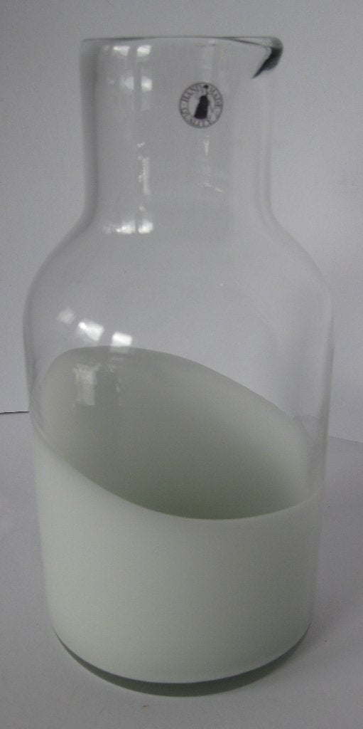 Vaas / Bloemenvaas glas/melkglas model "melkfles", Ophalen of Verzenden, Nieuw, Wit, Glas