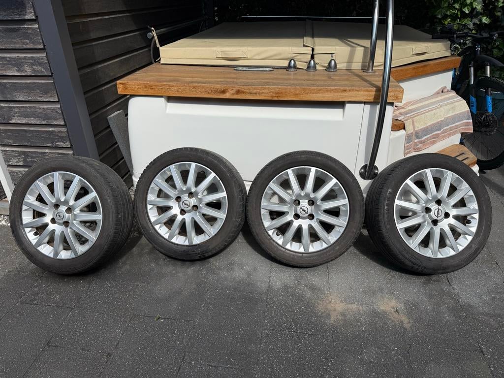 Originele 16 inch Opel velgen met banden 205/50/16, Ophalen, Gebruikt, 16 inch, Banden en Velgen