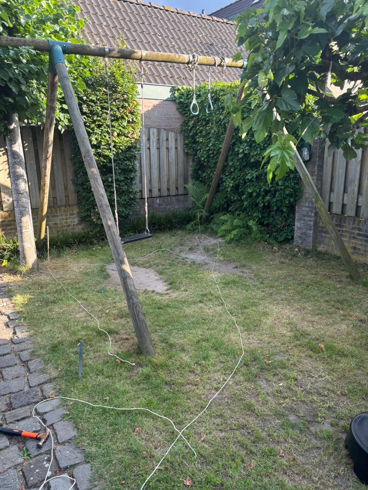 Houten schommel, Kinderen en Baby's, Speelgoed | Buiten | Speeltoestellen, Ophalen, Gebruikt, Schommel