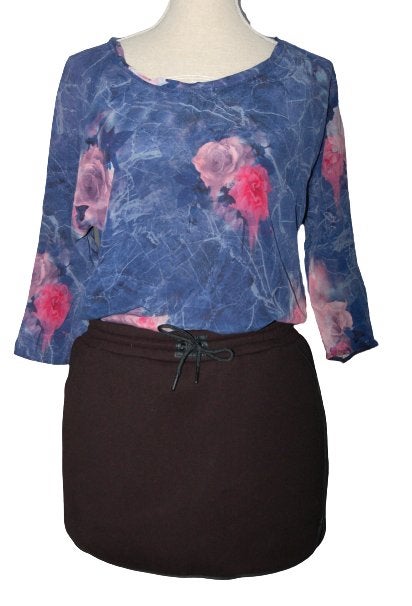 Dante 6 jurkje, blouson jurk, blauw/zwart, Mt. M, Zo goed als nieuw, Boven de knie, Maat 38/40 (M), Dante 6