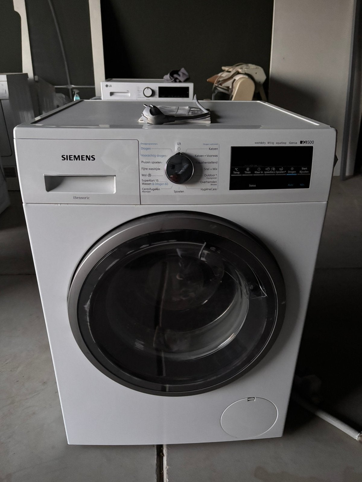 Siemens IQ 500 wasmachine droger combinatie, Witgoed en Apparatuur, Wasmachines, Ophalen, 1200 tot 1600 toeren, Gebruikt, 8 tot 10 kg