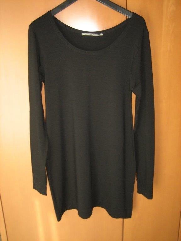 Mooie diep zwarte basisjurk CORA KEMPERMAN maat XL snazzeys, Verzenden, Zwart, Maat 42/44 (L), Nieuw