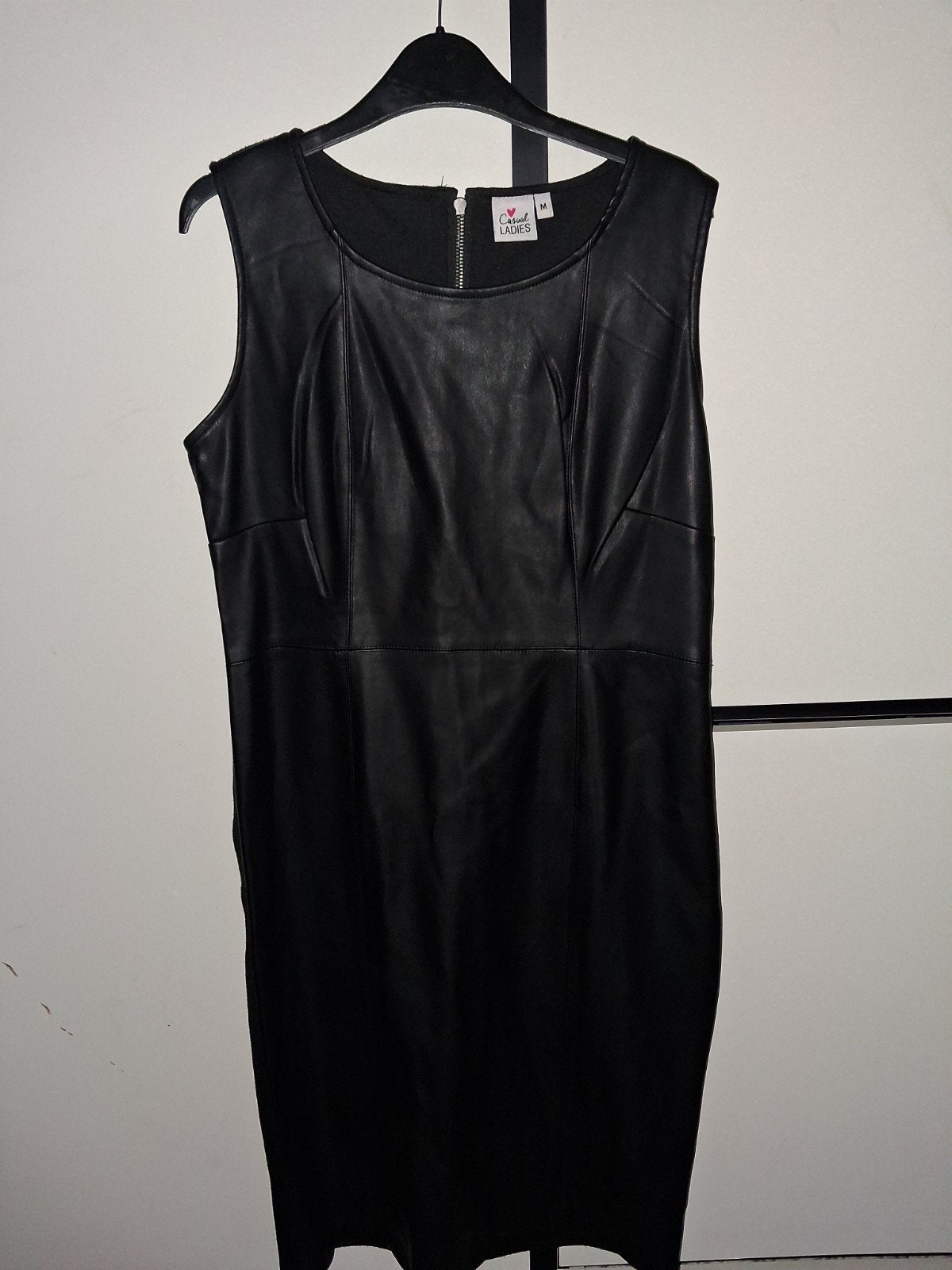 Nieuwe Dames Lederlook Jurk, Casual Ladies, maat. M, Maat 38/40 (M), Zwart, Casual Ladies, Nieuw