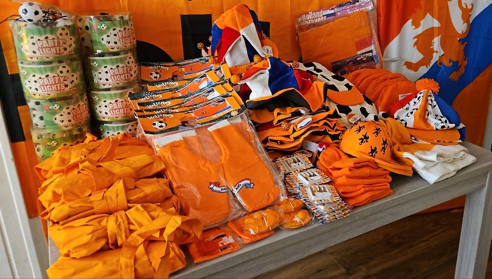 Groot Oranje WK voetbal Feestpakket VANDAAG OPHALEN = €99,-, Ophalen of Verzenden, Nieuw