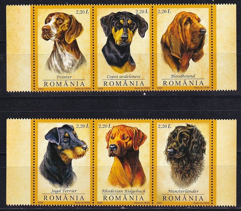 Roemenië 5982/87 Honden 2005 postfris, Ophalen of Verzenden, Overige landen, Postfris