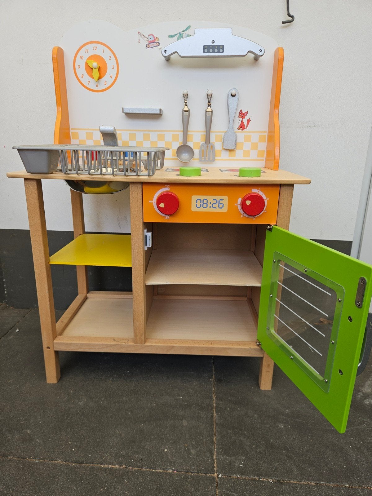 Houten speelkeuken met accessoires, Ophalen, Gebruikt, Jongen of Meisje