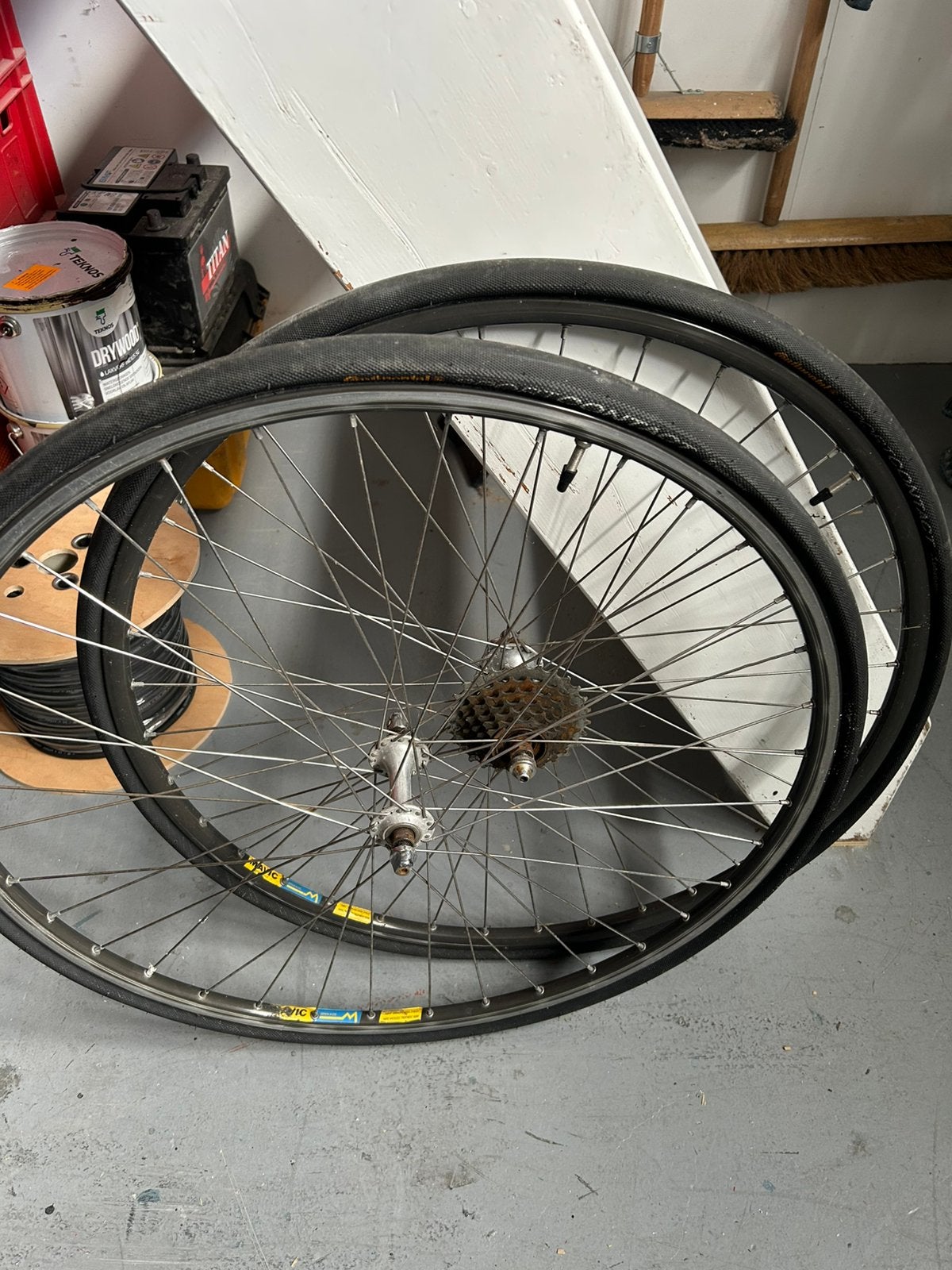 Set vintage racefiets wielset Mavic Campagnolo, Fietsen en Brommers, Ophalen, Zo goed als nieuw, Racefiets