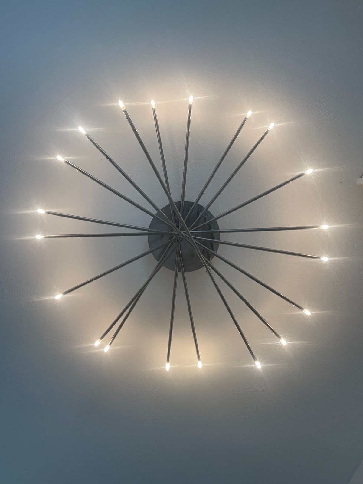 Halogeen plafondlamp “Spin”, Ophalen, Zilver, Gebruikt, Modern
