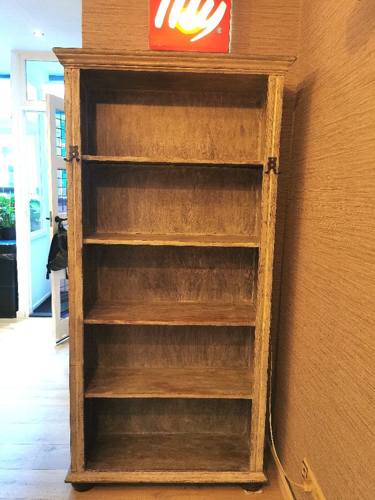 Teakhouten Boekenkast met 5 Planken - Rustieke Stijl, Ophalen, Met plank(en), Gebruikt, Teakhout
