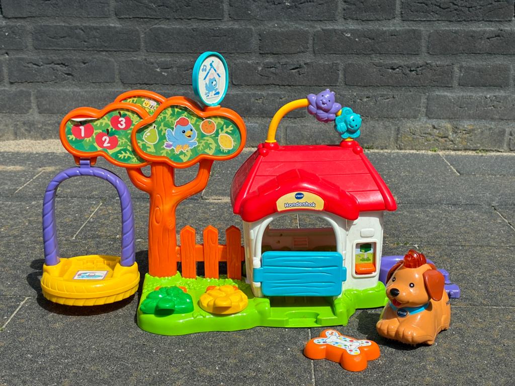 Vtech zoef zoef dieren | hond met hok en bot, Ophalen of Verzenden, Gebruikt, 6 maanden tot 2 jaar