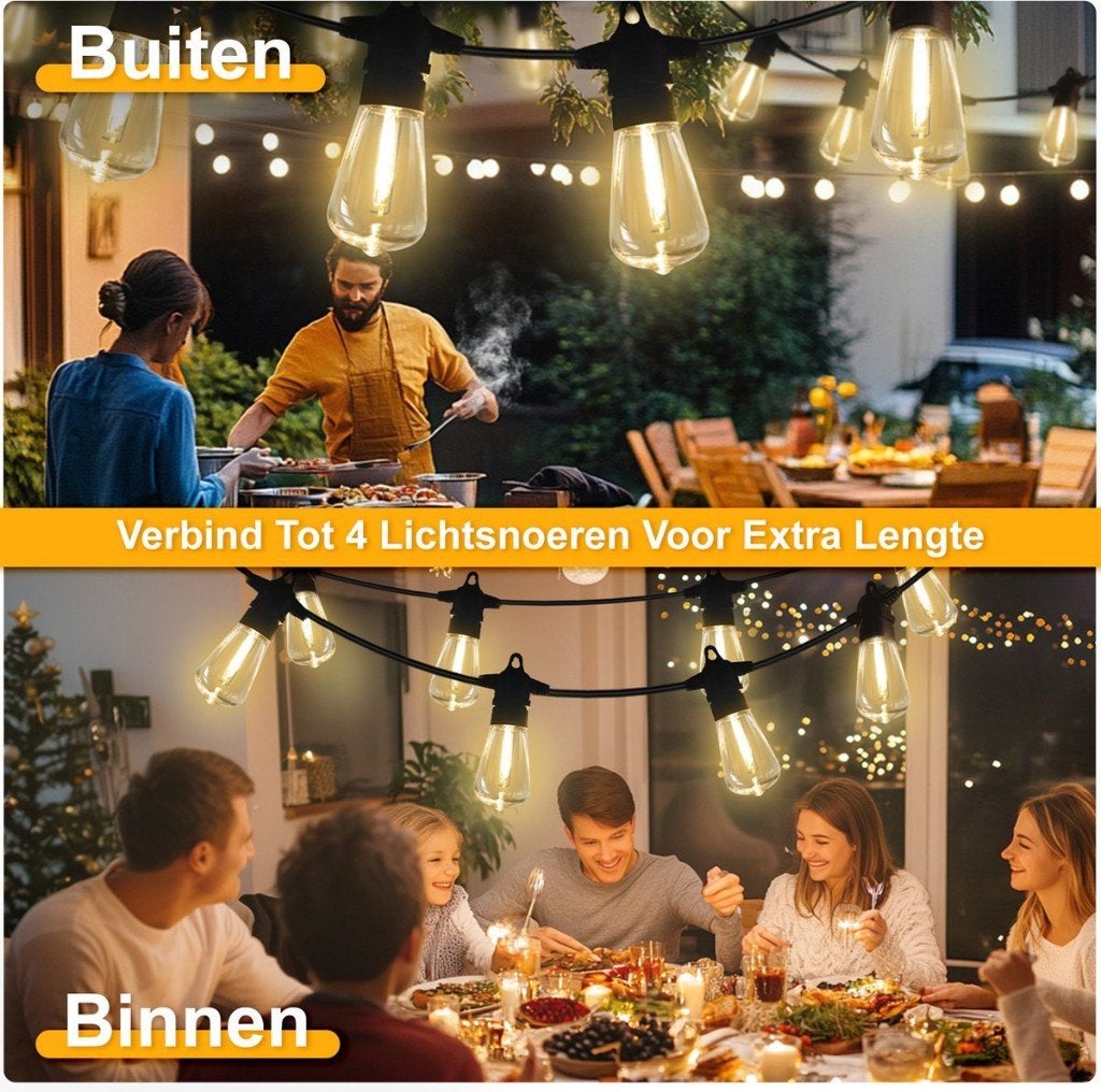 TE HUUR - Lichtsnoer 17 meter 30 LED, Ophalen of Verzenden, Zo goed als nieuw