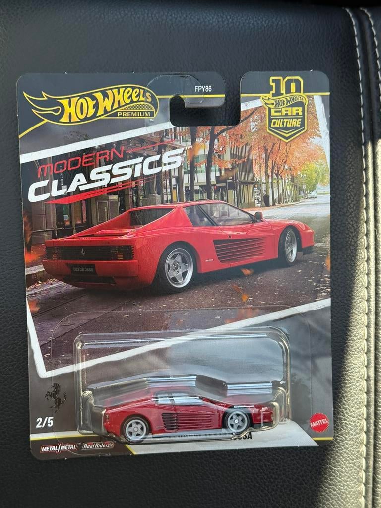 Hotwheels premium Ferrari Testarossa, Ophalen of Verzenden, Zo goed als nieuw, Auto
