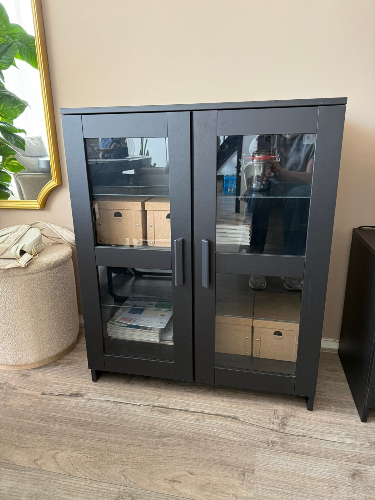 Zwart IKEA kastje, Ophalen, Zo goed als nieuw