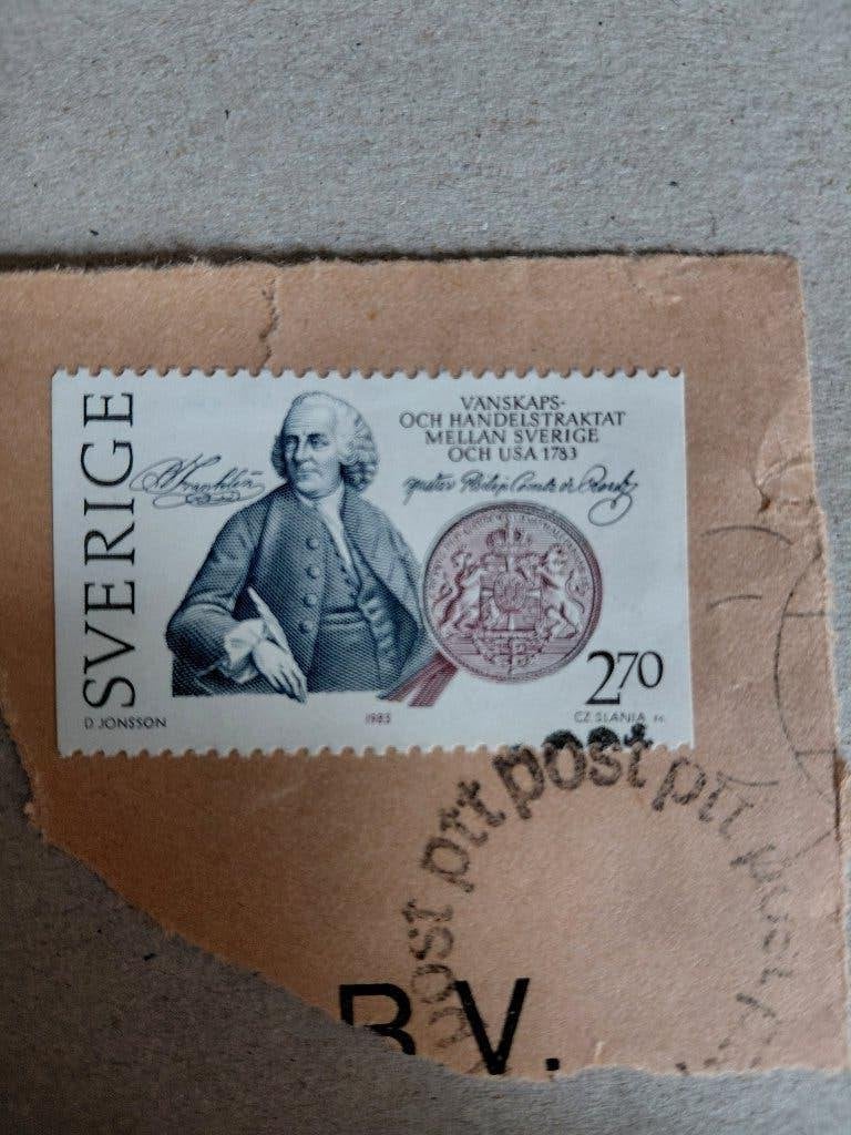 1983 Zweden herdenking van handelsverdrag Verenigde Staten, Verzenden, Zweden, Gestempeld