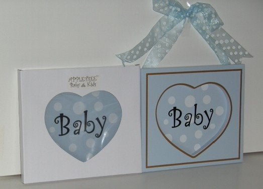 BABY BLAUW KRAAMKADO, WANDDECORATIE Appletree NIEUW, -, -, Nieuw, Ophalen of Verzenden