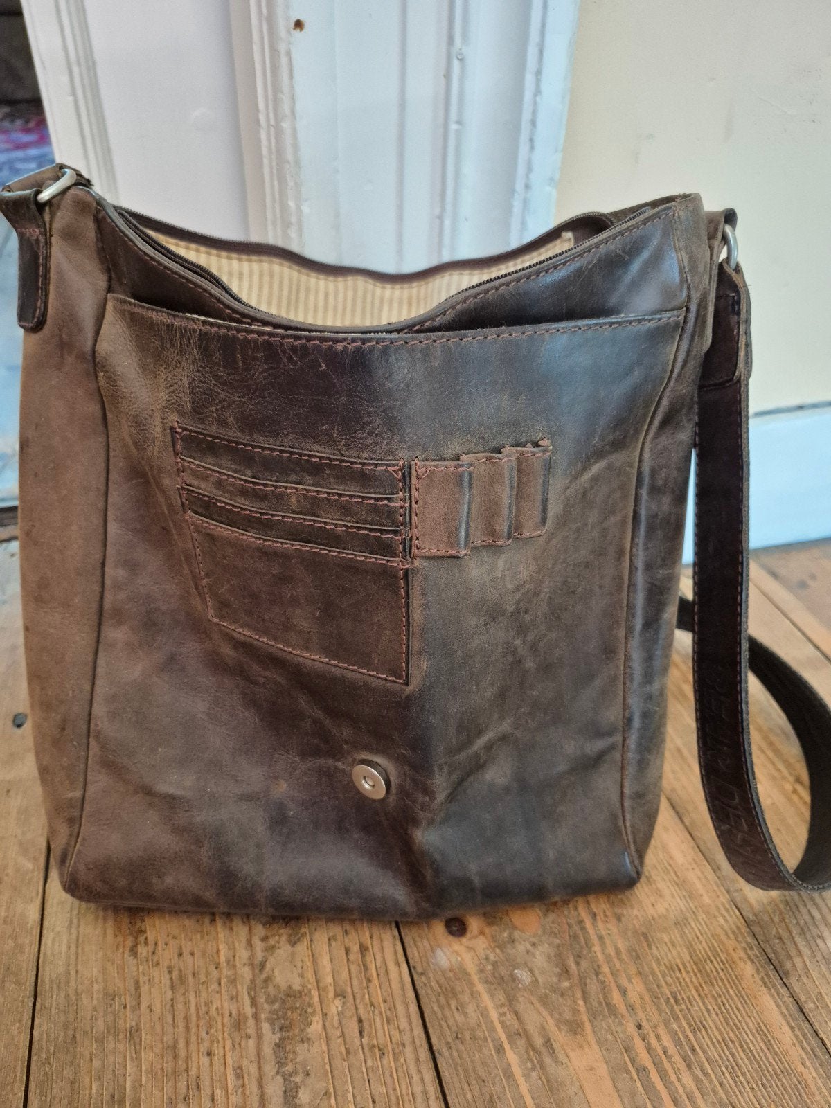 mooie grote leren tas, Ophalen of Verzenden, Zo goed als nieuw, Bruin, Leer