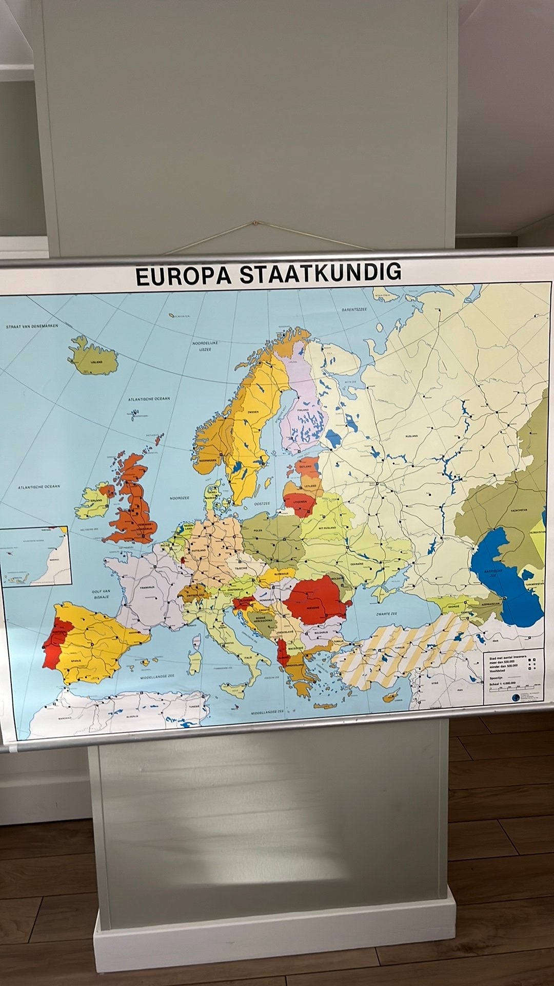 Te koop europa staatkundig, Antiek en Kunst, Antiek | Schoolplaten, Ophalen, Aardrijkskunde