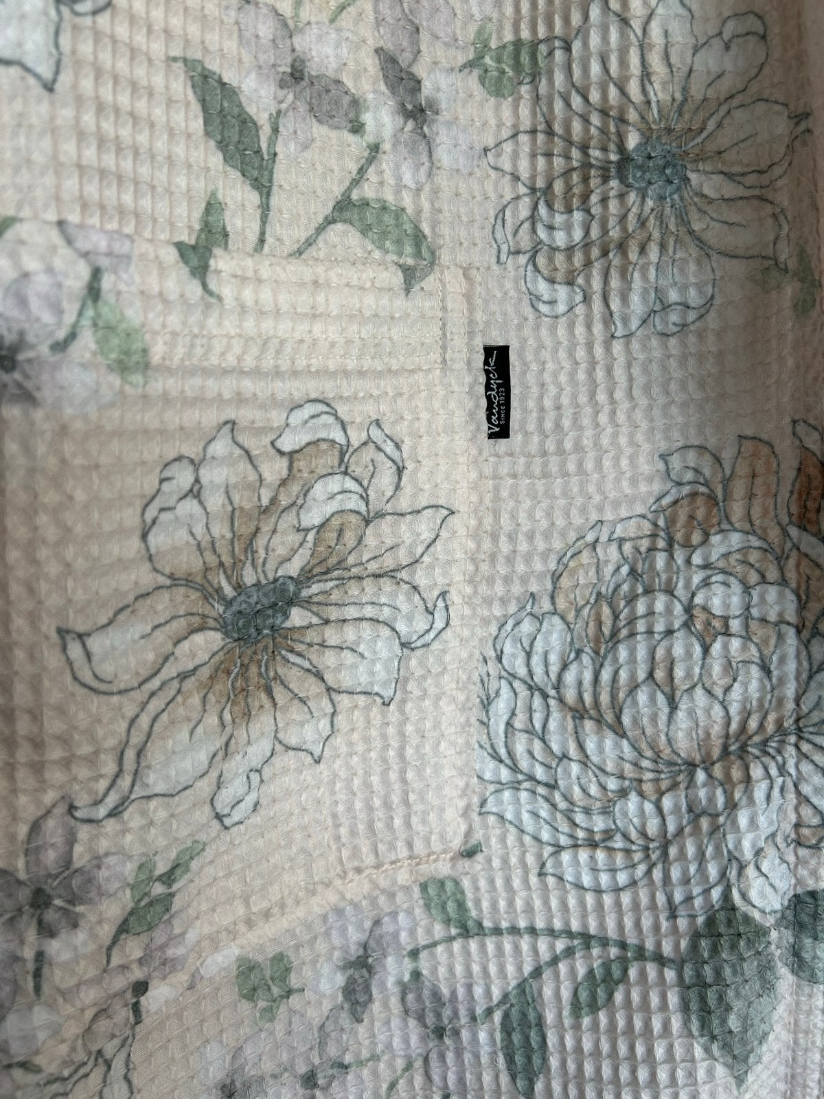 VanDyck Wafelbadjas met Bloemenprint - Maat S, Ophalen of Verzenden, Zo goed als nieuw