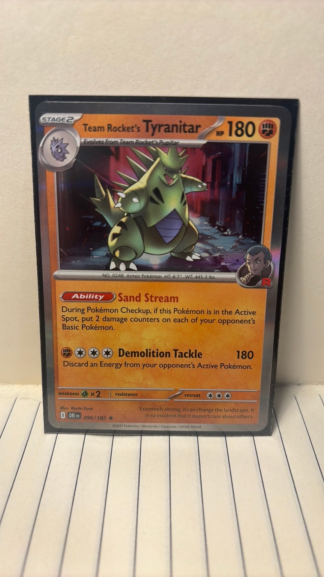 Team Rocket’s Tyranitar 096/182 holo destined rivals, Ophalen of Verzenden, Nieuw