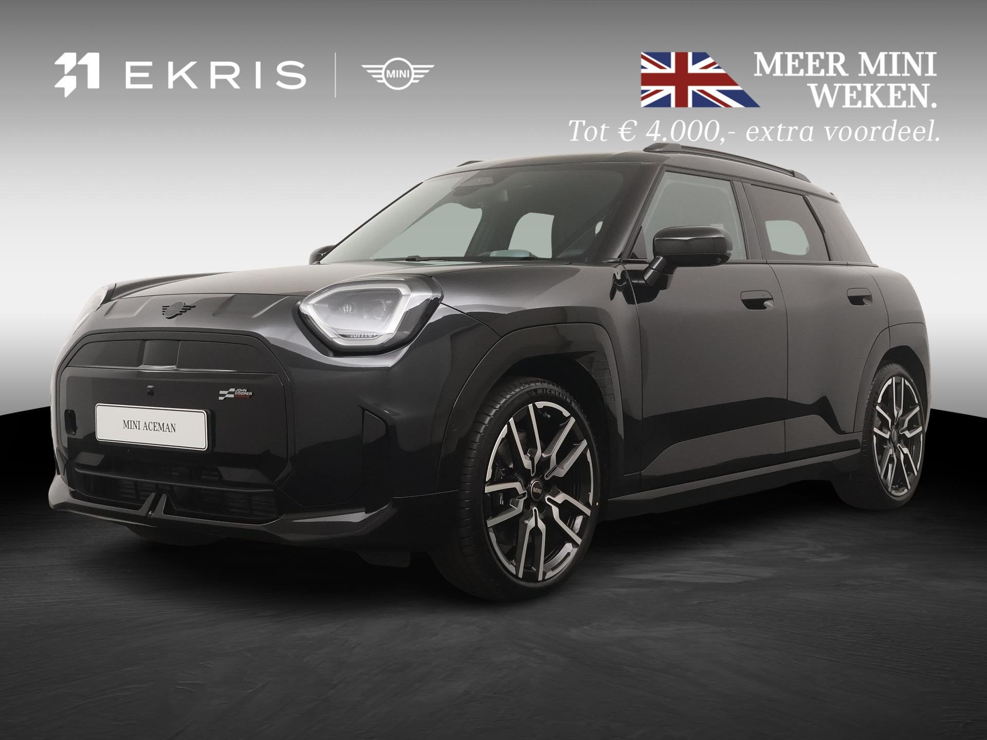 MINI Aceman SE John Cooper Works | Pakket XL, Auto's, Zwart, Leder en Stof, Zwart, 218 pk