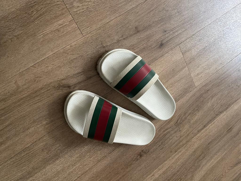 Gucci web slide size 7 maat 40, Ophalen of Verzenden, Zwart