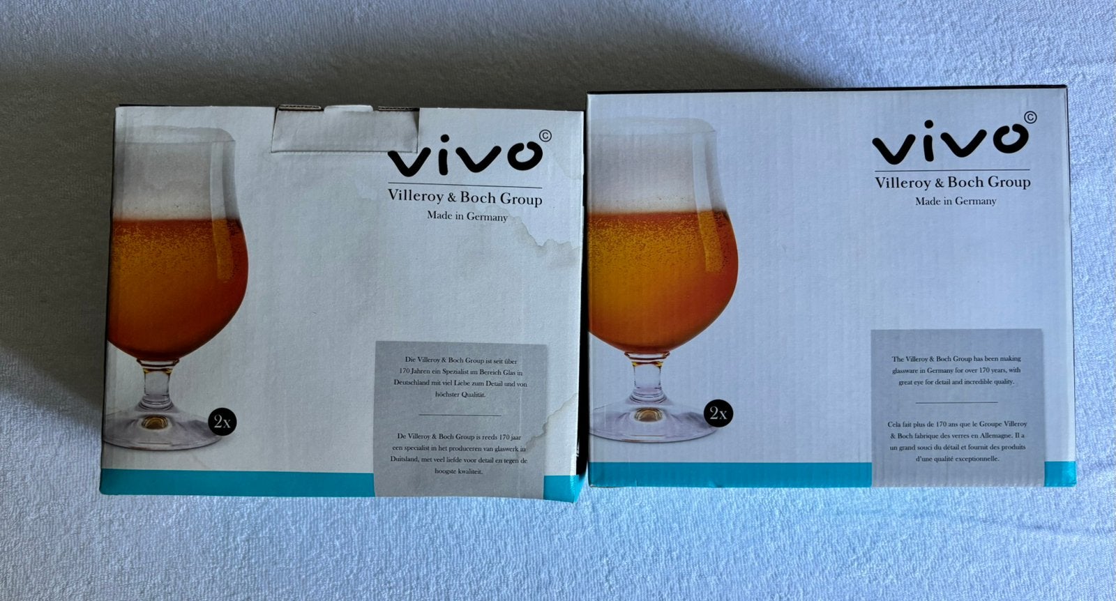 Vivo Villeroy en Boch bierglazen, Glas of Glazen, Villeroy & Boch, Nieuw, Ophalen of Verzenden