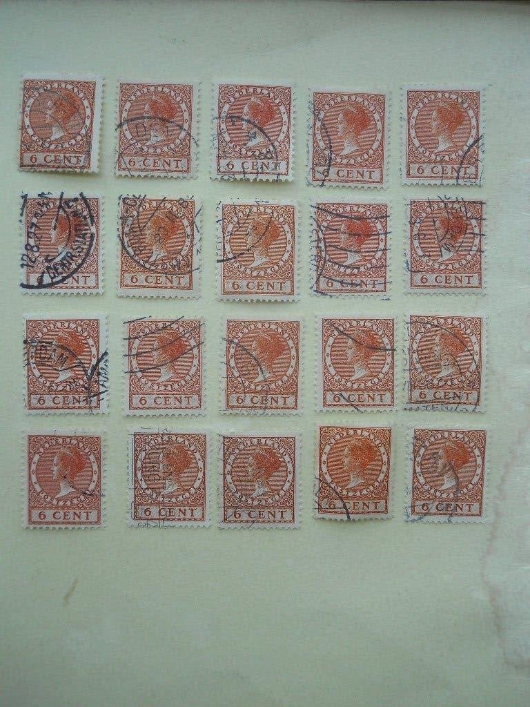 Nederland 1926 Kon. Wilhelmina 20 stuks Nvph.177 gestempeld, Ophalen of Verzenden, T/m 1940, Gestempeld