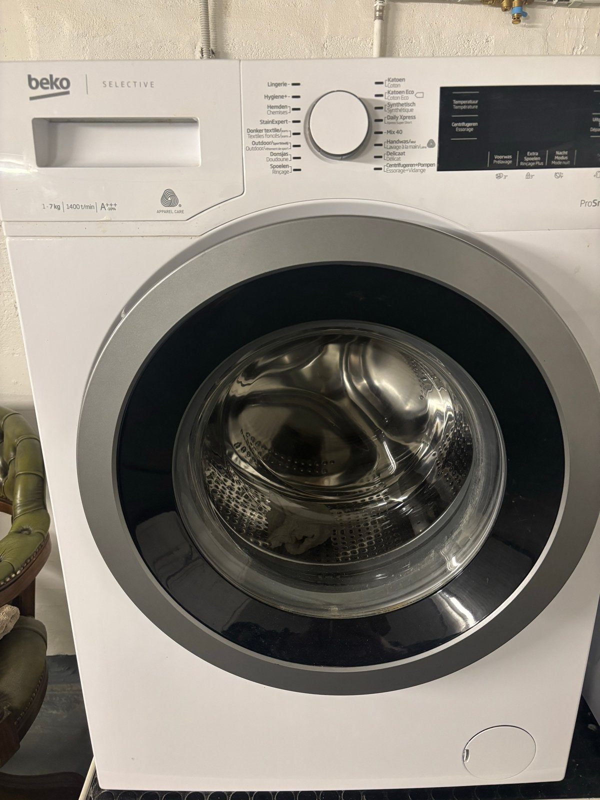 Beko Wasmachine WTV 7735x50 & Droger DA8012GA - 6 jaar oud, Witgoed en Apparatuur, Wasmachines, Ophalen, Gebruikt, Voorlader, 1200 tot 1600 toeren