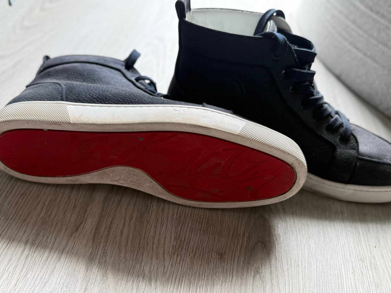 Christian Louboutin Sneakers - Donkerblauw - Maat 42, Ophalen of Verzenden, Gedragen, Blauw, Sneakers of Gympen
