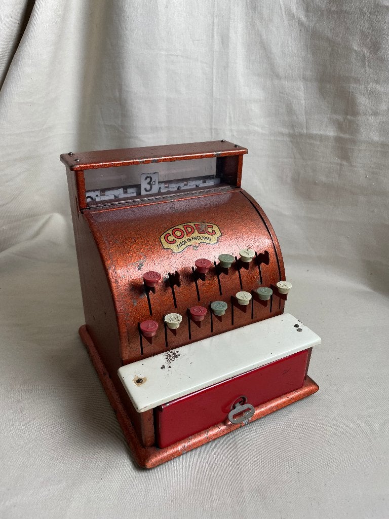 Vintage metalen speelgoedkassa Codeg England, Ophalen of Verzenden