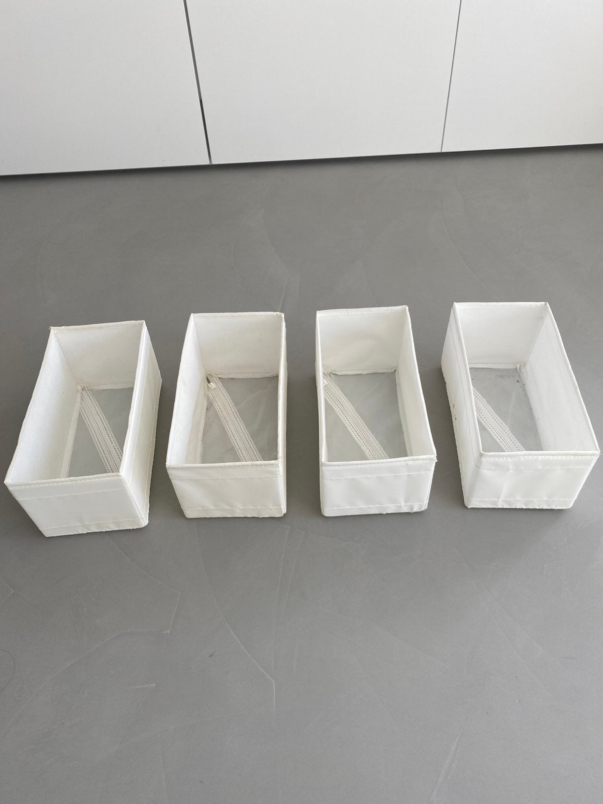 IKEA Skubb opbergers - set van 4, Ophalen of Verzenden, Gebruikt, Wit, Textiel
