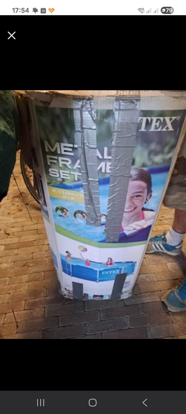Intex zwembad rond 3.66m! Met toebehoren en ondervloer, Gebruikt, Minder dan 80 cm, Rond, 300 cm of meer
