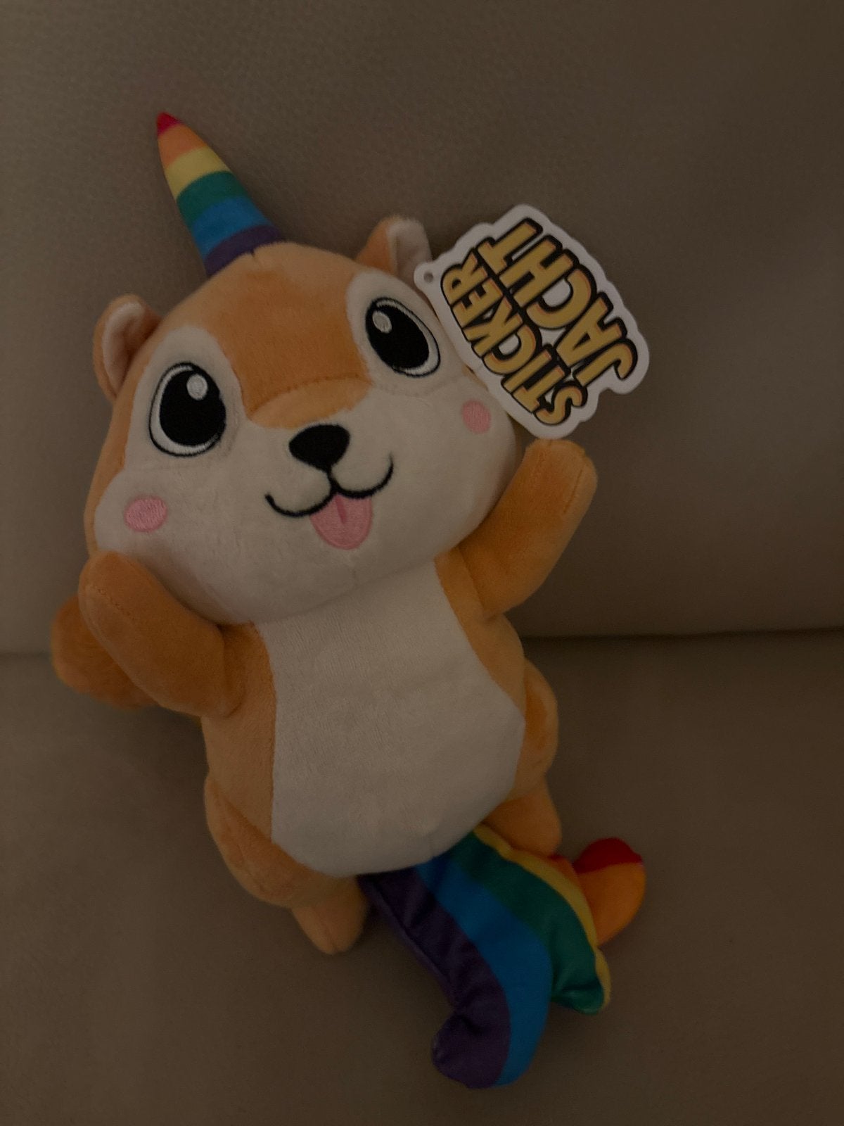 Eenhoorn Eekhoorn Knuffel - Sticker Jacht Jumbo, Overige merken, Overige karakters, Overige typen, Nieuw