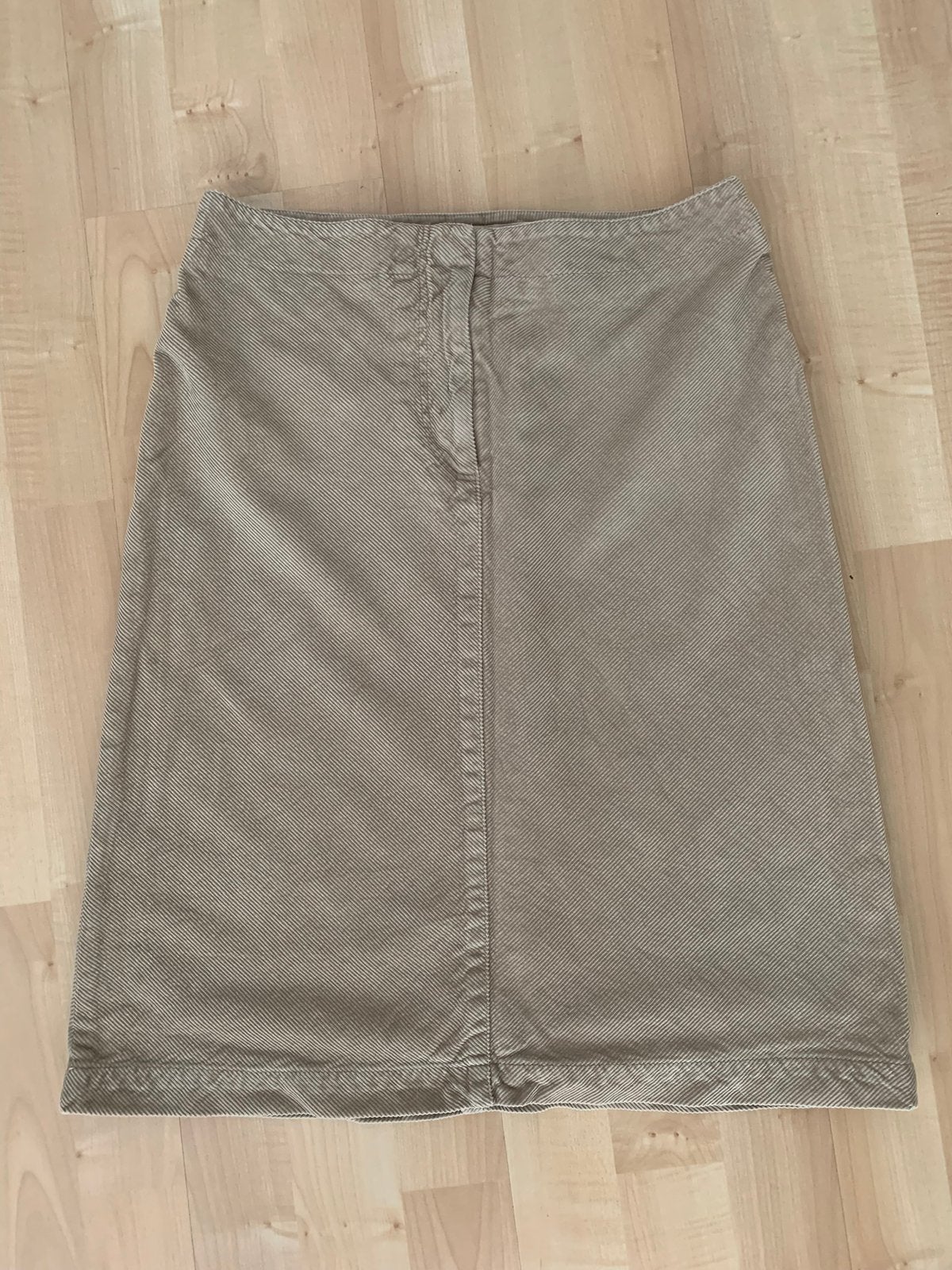 VANILLIA - ROK - RIB - CORDUROY - BEIGE - 55CM - MT 36 -53CM, Beige, Ophalen of Verzenden, Zo goed als nieuw, Maat 36 (S)