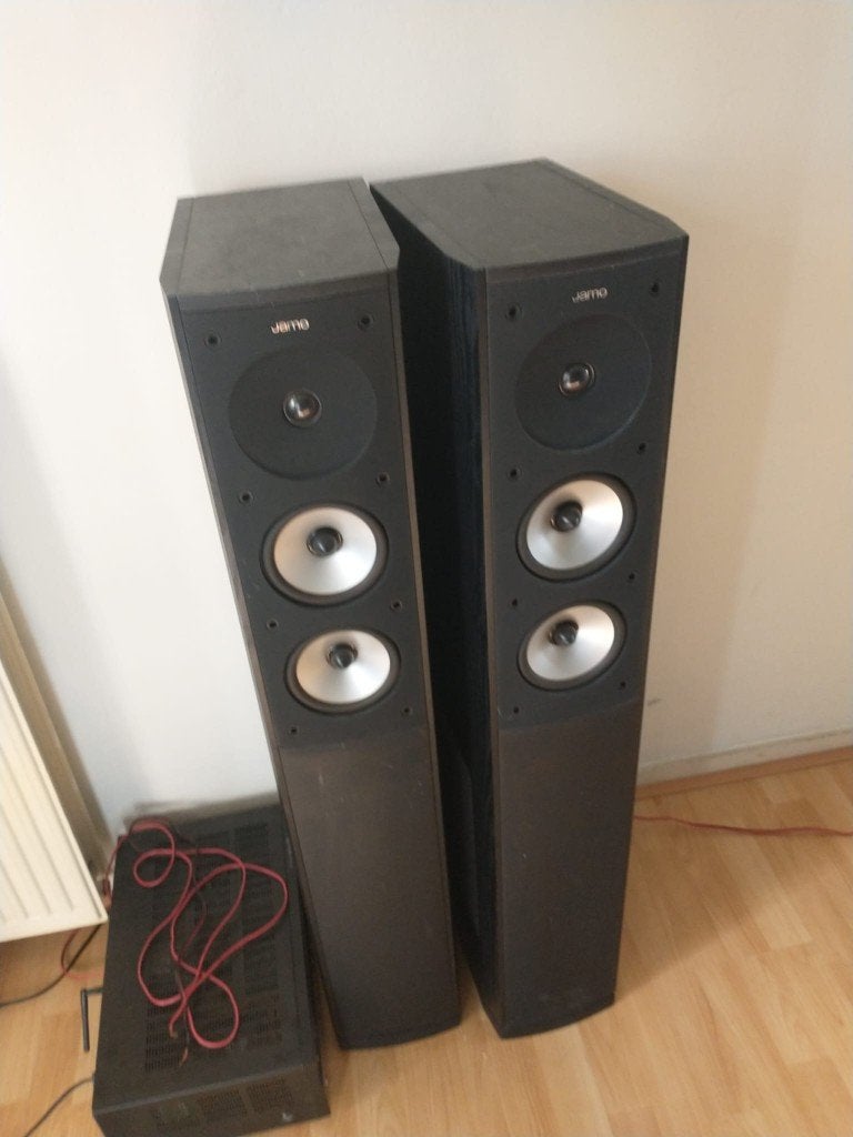 Jamo S626 Black Ash vloerstaande speakers (set van 2), Vloerstaande luidspreker, Gebruikt, Jamo, Ophalen
