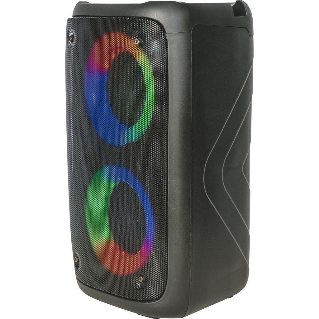 OPLAADBARE LUIDSPREKERBOX 2 x 8cm 100W MET VERLICHTE WOOFERS, Overige merken, ., Overige typen, Nieuw