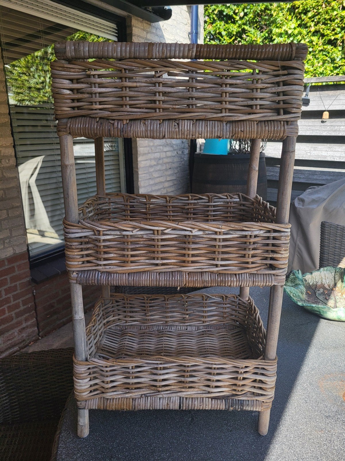 rotan etagière, Tuin en Terras, Bergingen en Tuinkasten, Ophalen, Gebruikt, Overige materialen
