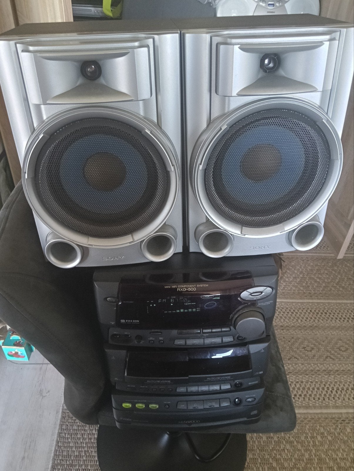 Kenwood radio cd 3 wissels 2 cassette speler digitale, Ophalen, Gebruikt, Minder dan 60 watt, Overige merken