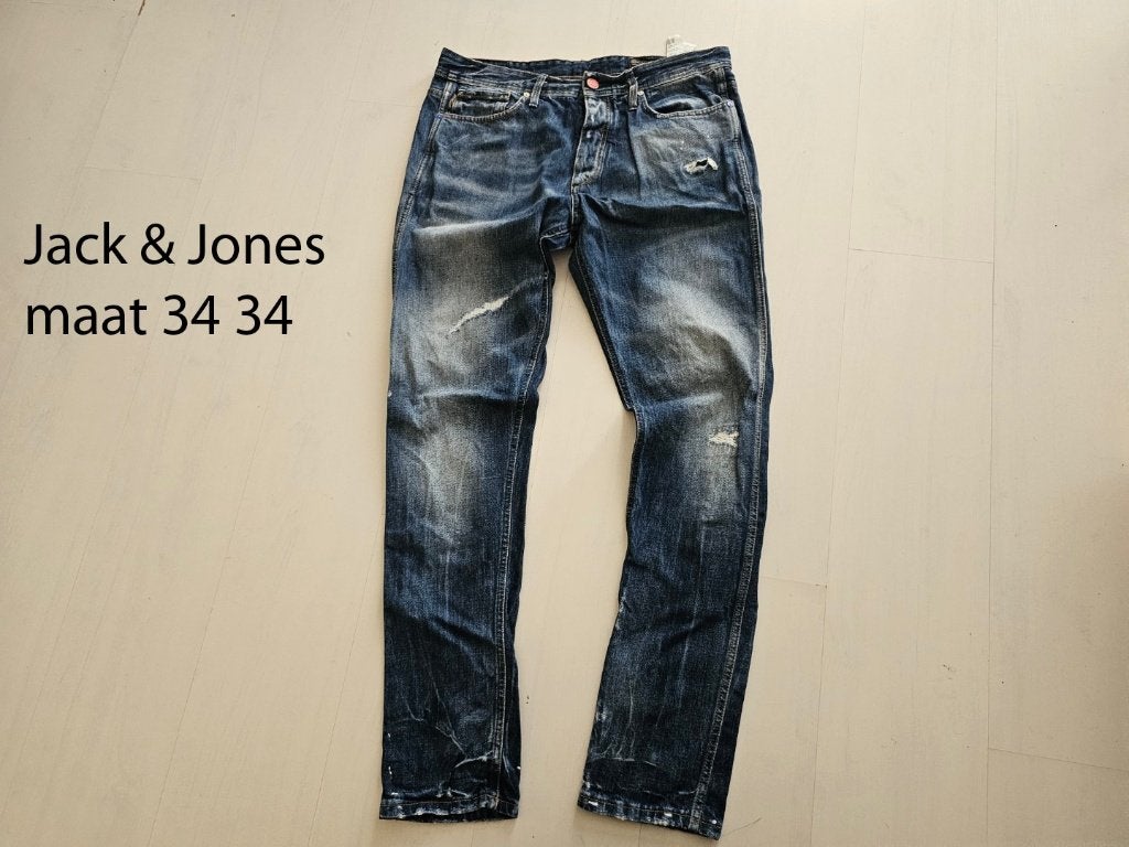Spijkerbroek Jack Jones 34 34, Ophalen of Verzenden, Gedragen, Blauw, Overige jeansmaten